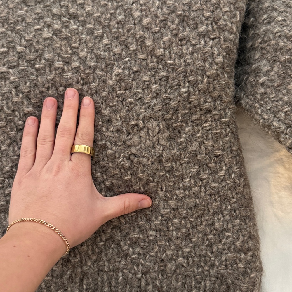Ozma Gia Hand Knit Alpaca Sweater in Shrub - Picture 4 of 10